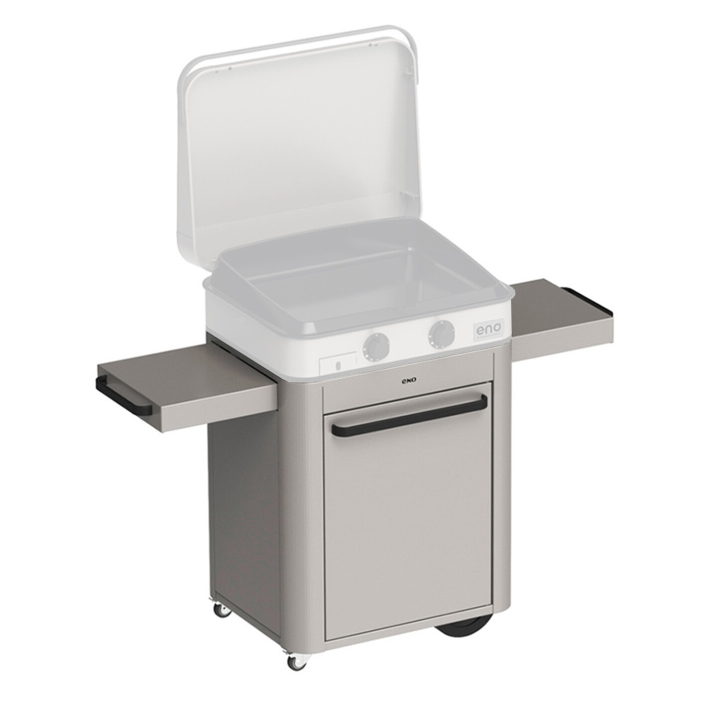 Chariot Et Desserte Pour Plancha Inox Bois Acier