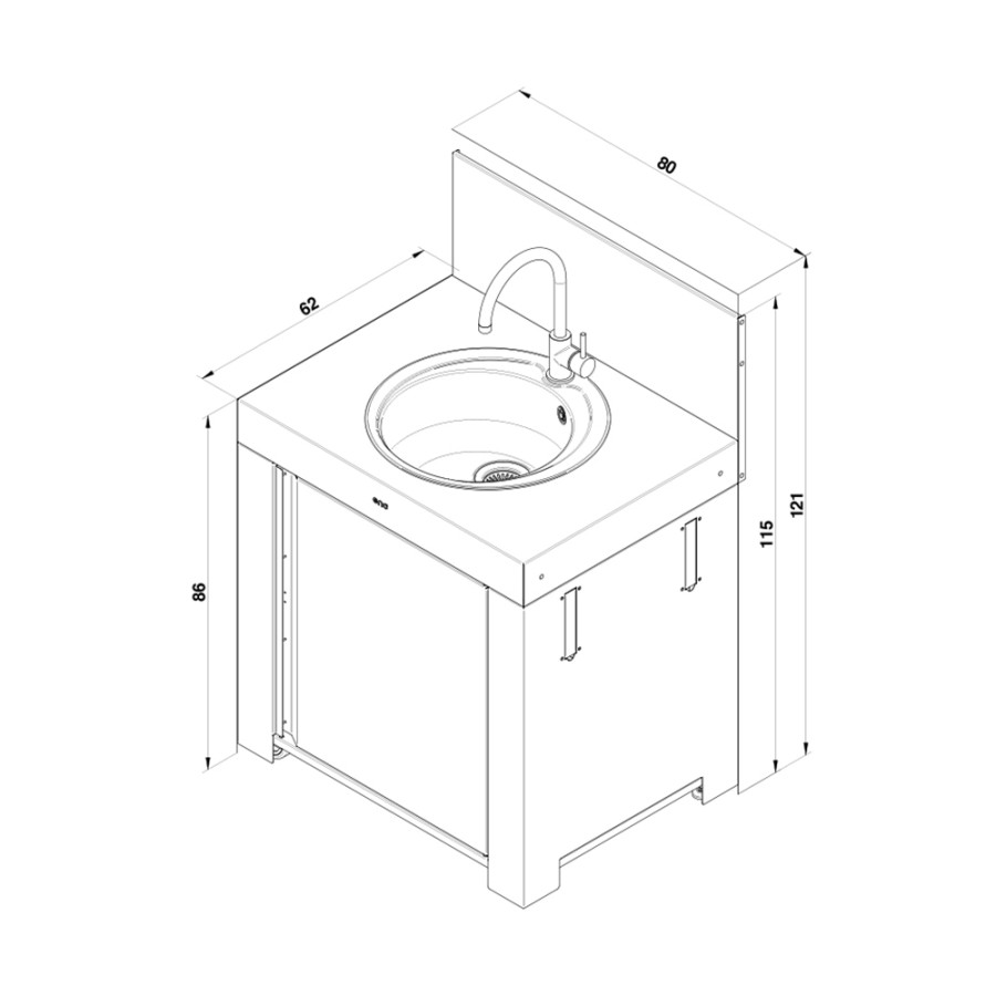 Module Eno En Acier Evier Pour Cuisine D Ext Rieur Modulo