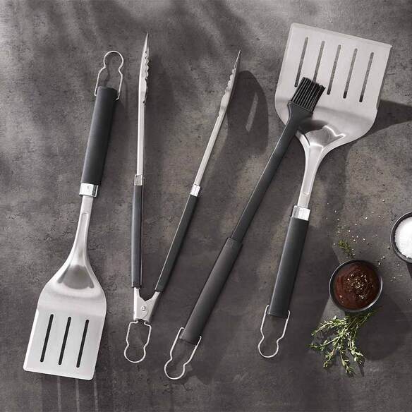 Ensemble de spatules pour barbecue en acier inoxydable XXL