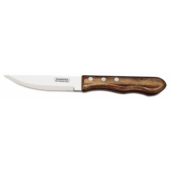 Couteau à steak inox 22.5 cm manche orné bois - K2 Bois - Comas
