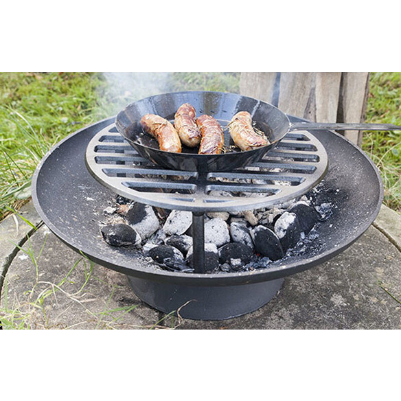 Barbecue plancha brasero à charbon et bois avec rangement 80 x 80