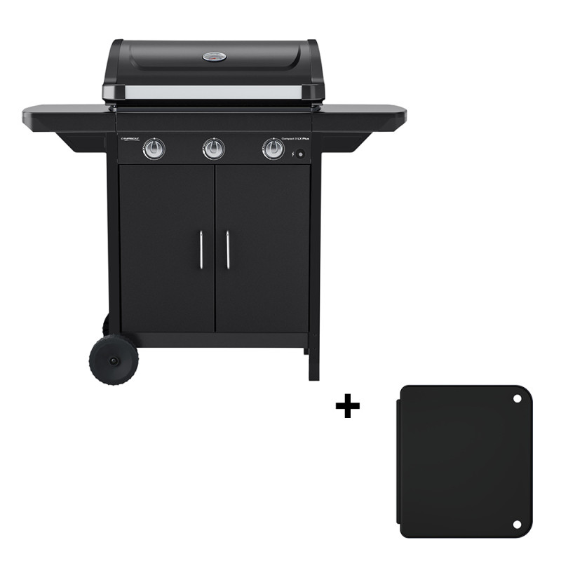 Barbecue gaz Campingaz Compact 3 LX Plus et plancha offerte