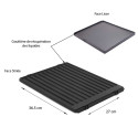 Face rainurée de la plancha en fonte réversible pour barbecue Royal 320 Broil King