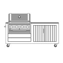 Schéma d'une cuisine Lulu La Nantaise XS pour barbecue gaz Regal 420 Broil King encastrable - Les Tontons Grilleurs