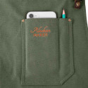 Tablier cuir et coton n°325 Vert Olive Alaskan Maker - poche smartphone