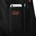 Tablier cuir et coton n°325 Noir Alaskan Maker - poche smartphone