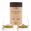 Set 2 verres Topographic Everest et Mont Blanc coffret