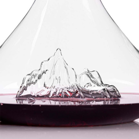 Carafe à vin Topographic Mont Blanc zoom relief