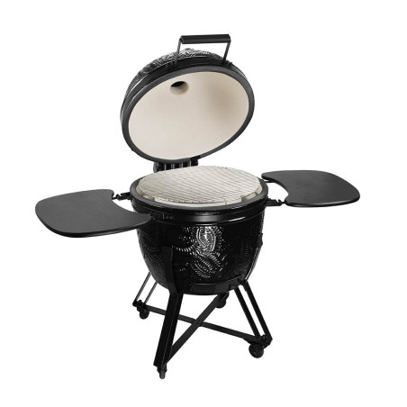 Barbecue kamado Kamal Large ø46 cm Barbecook couvercle ouvert