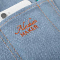 Zoom poche tablier coton et cuir n° 325 denim clair Alaskan Maker