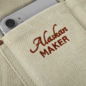 Zoom poche tablier barbecue en coton et cuir n°325 Beige Alaskan Maker