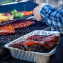 Cuisson d'une brisket dans une barquette aluminium large Pit Boss