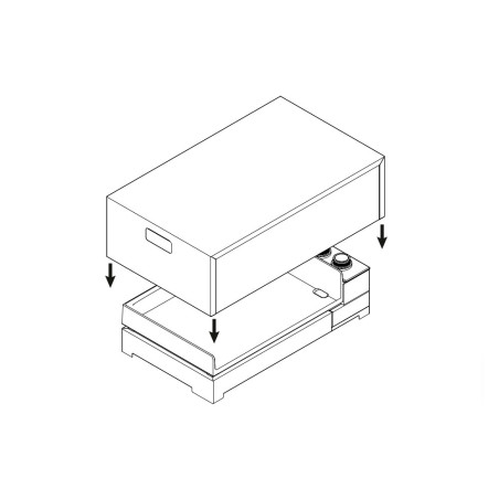 Schéma utilisation du couvercle Premium 60 à poser en inox Forge Adour