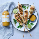 Sauce barbecue Honey Gold Lillie's Q avec brochette de tenders