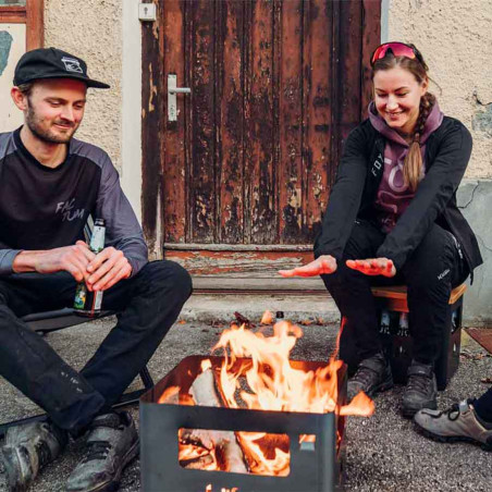 Brasero Beer Box noir Hofats - ambiance feu de camp