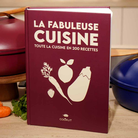 Livre 200 recettes de la fabuleuse poêle Cookut bordeaux