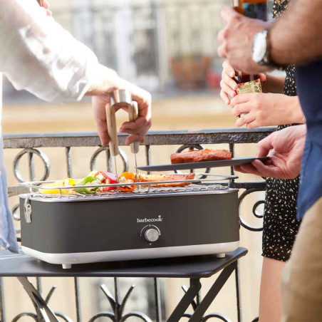 Barbecue électrique E-Carlo gris anthracite Barbecook - cuisson balcon