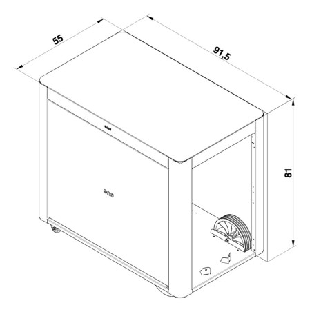 Desserte Achille Inox rideaux dimensions