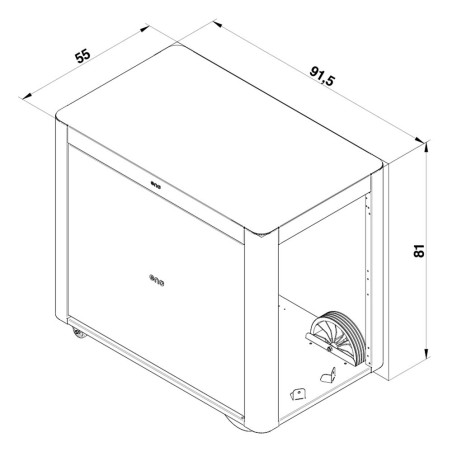 Dimensions chariot Achille Eno gris cargo