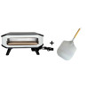 Pack four à pizza électrique 17'' Cozze + Pelle à pizza inox et bambou Nordic Flame