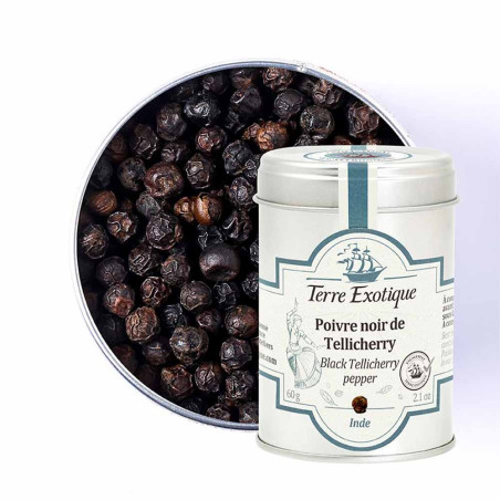 Poivre Noir de Tellicherry 60 g - Terre Exotique