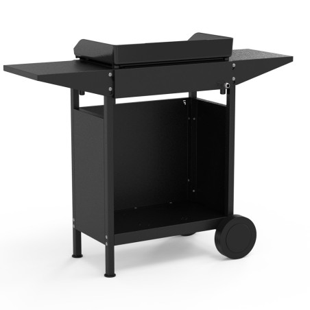 Chariot plancha Origin 60 en acier noir 60 cm - vue arrière