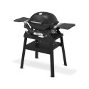 Barbecue gaz Weber Q 1200 N noir sur stand avec tablettes latérales