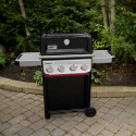 Barbecue gaz Spirit E-425 Weber grille + plancha - terrasse