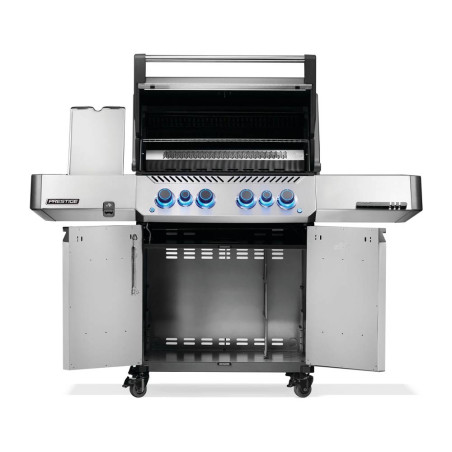 Barbecue gaz Prestige 500 Napoléon en inox ouvert