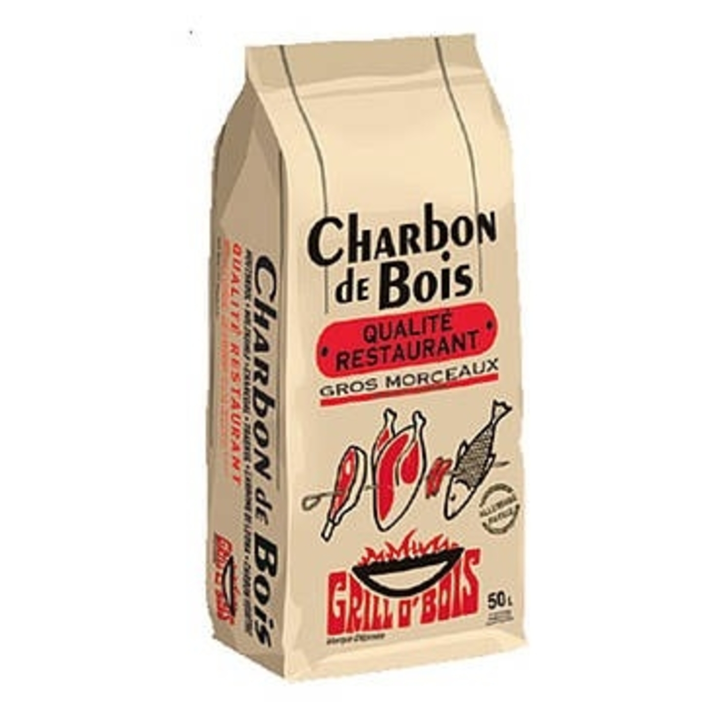 Charbon de bois - 50 litres - Grill O'Bois 