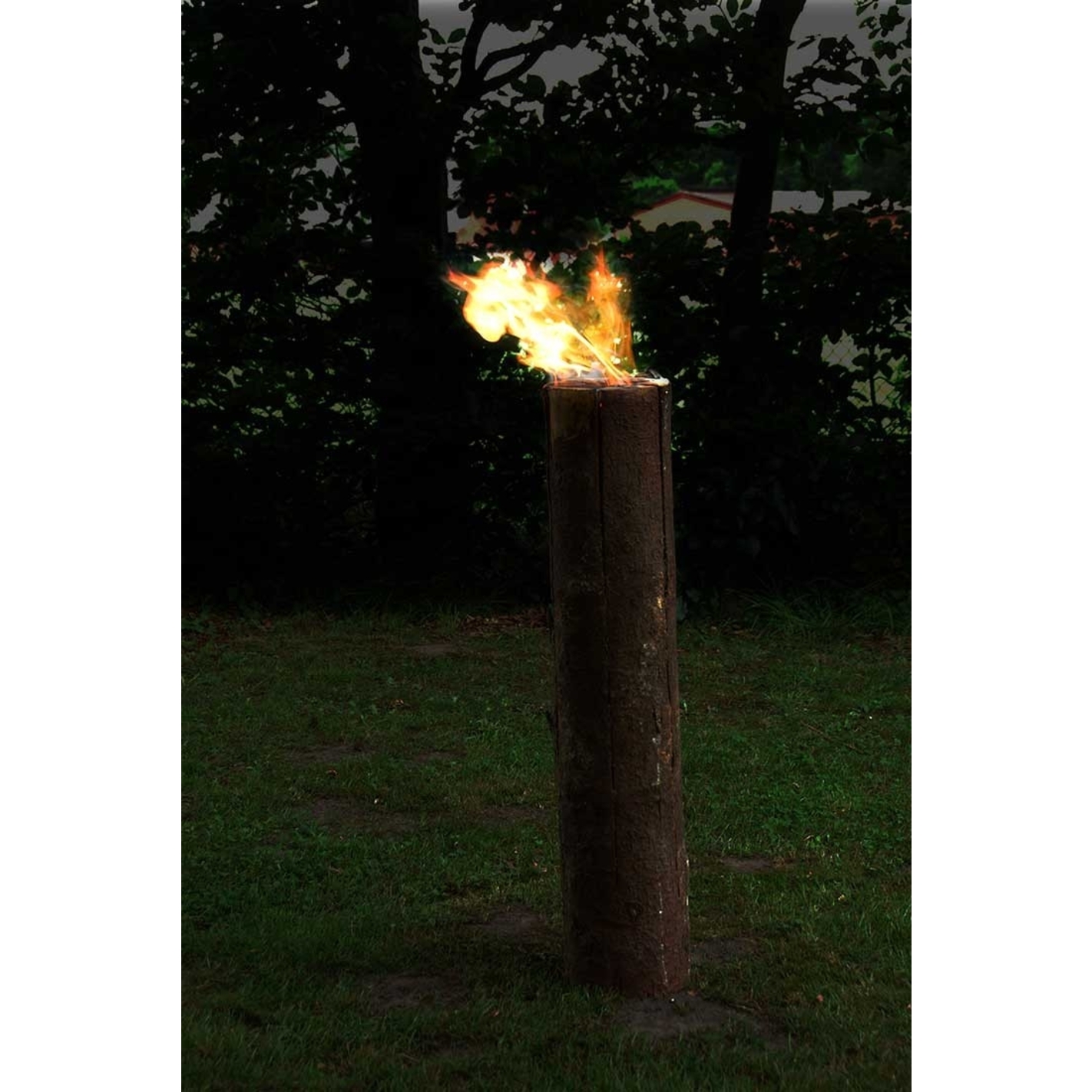 Bûche scandinave ou Torche Suédoise - 100 cm de haut - Combustion longue  durée - Feu en soirée - Brasero