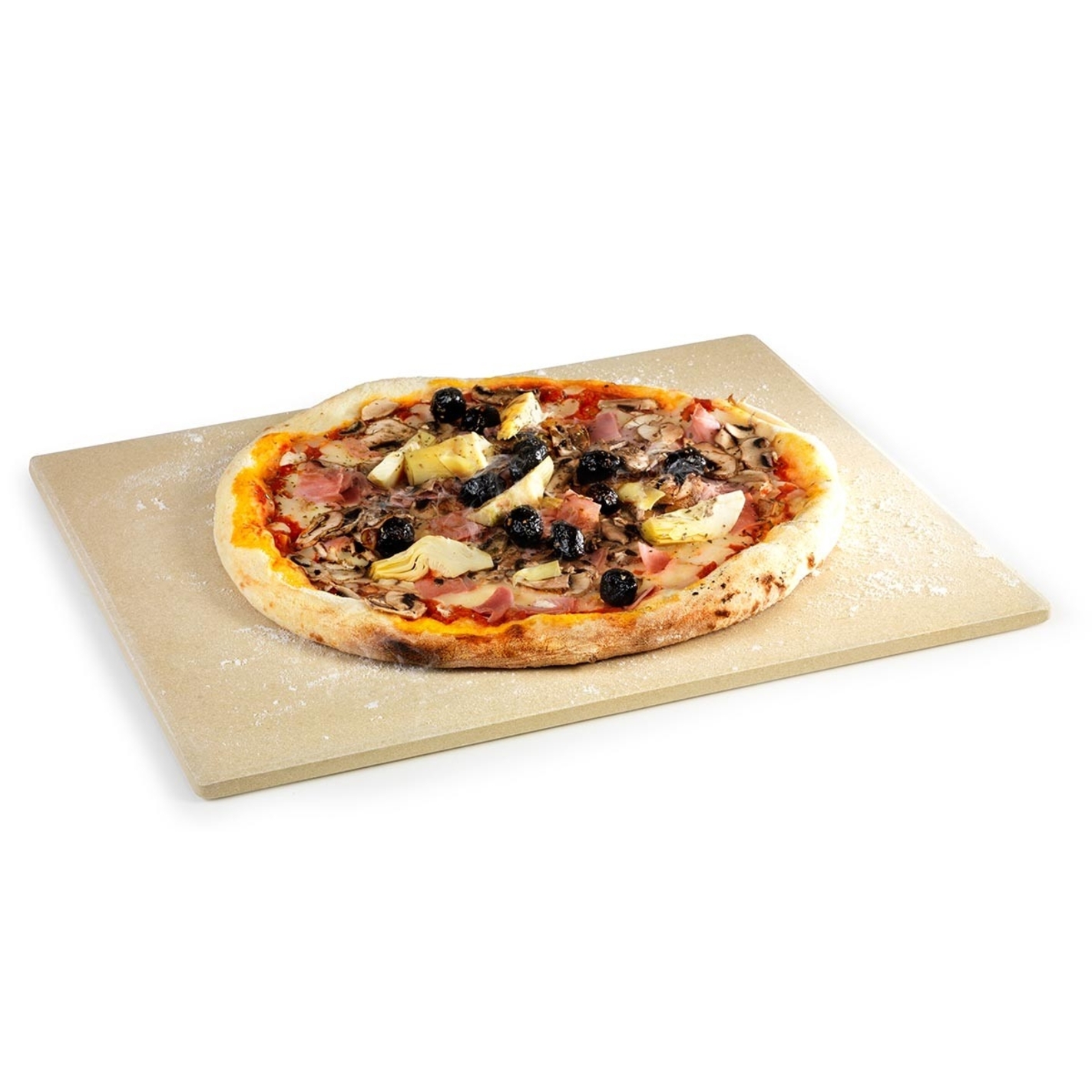 Pierre à pizza rectangulaire en terre cuite spéciale four ménager  (40x30x2.5)