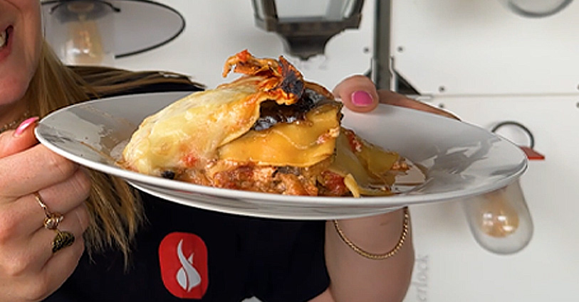 Lasagne d’aubergines et de courgettes au barbecue