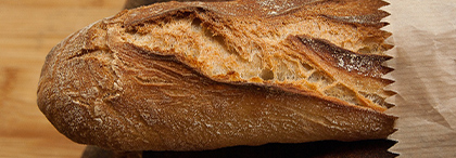 Réaction de Maillard avec une baguette cuite