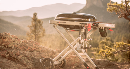 Barbecue gaz Traveler Weber dans les montagnes