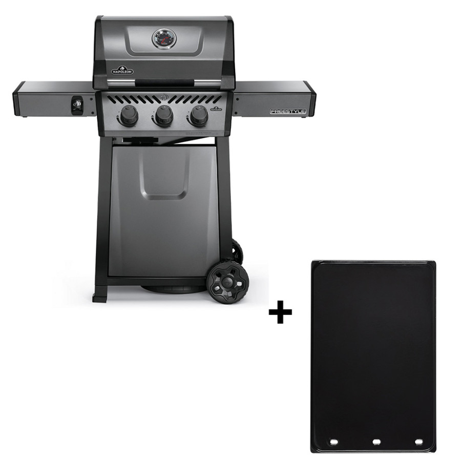 Pack barbecue gaz Napoléon Freestyle 365 + plancha réversible