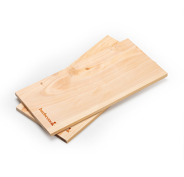 2 planches de bois de cèdre Barbecook pour fumage