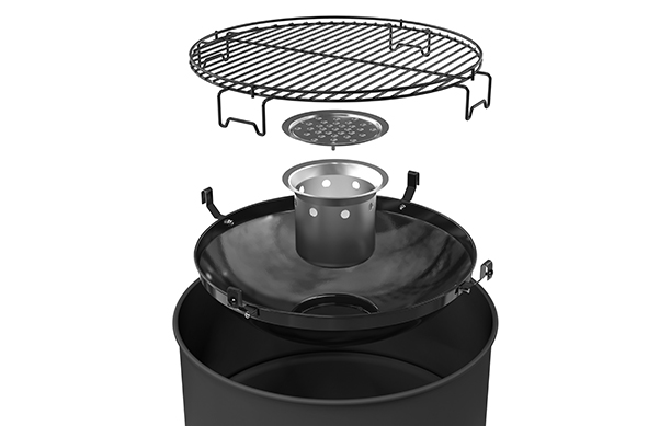 Système de nettoyage du barbecue charbon Edson Black Barbecook