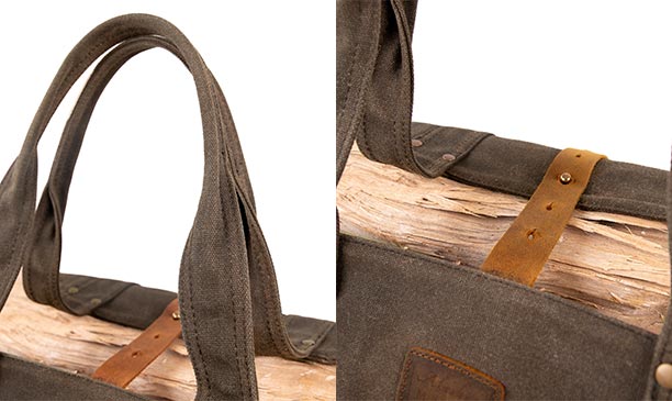 Zoom sur les fonctionnalités du sac à buches Lumberjack