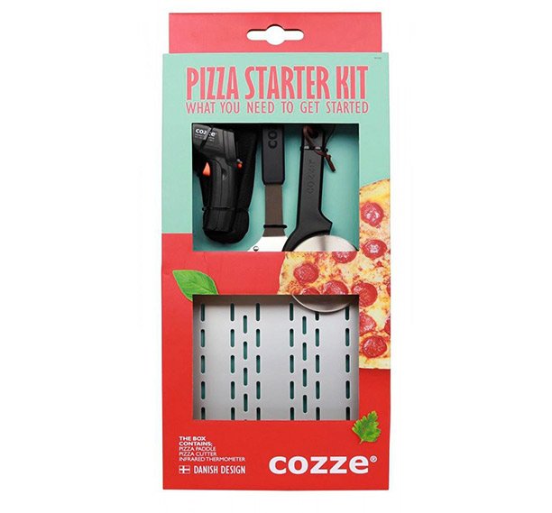 Kit pizza Cozze avec pellet à pizza, roulette et thermomètre infrarouge