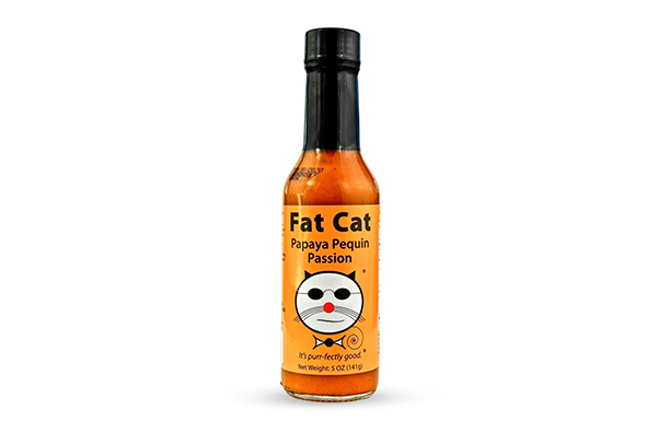 Sauce piquante Papaye, Passion et Pequin Fat Cat