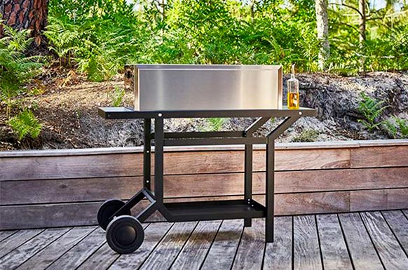 Couvercle Premium 75 inox satiné Forge Adour sur plancha