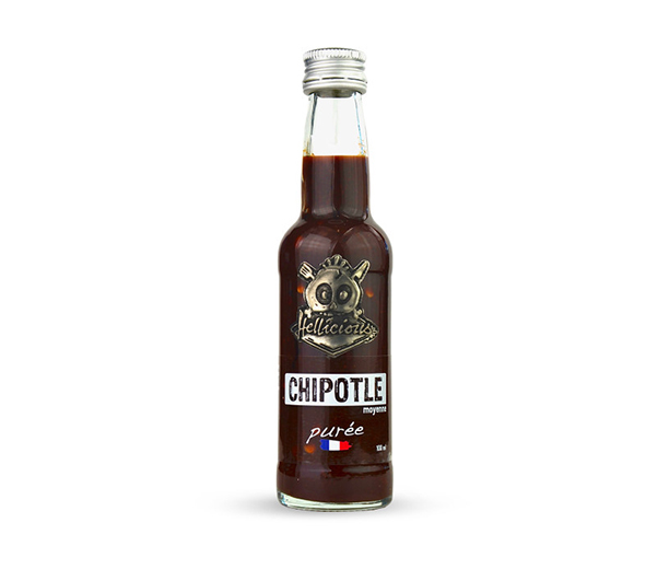 Flacon de 100 ml de purée de piment Chipotle Hellicious