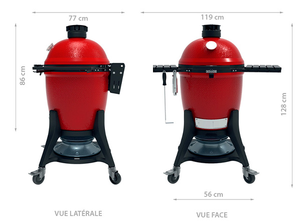 Dimensions du barbecue Kamado Joe Classic Joe 3