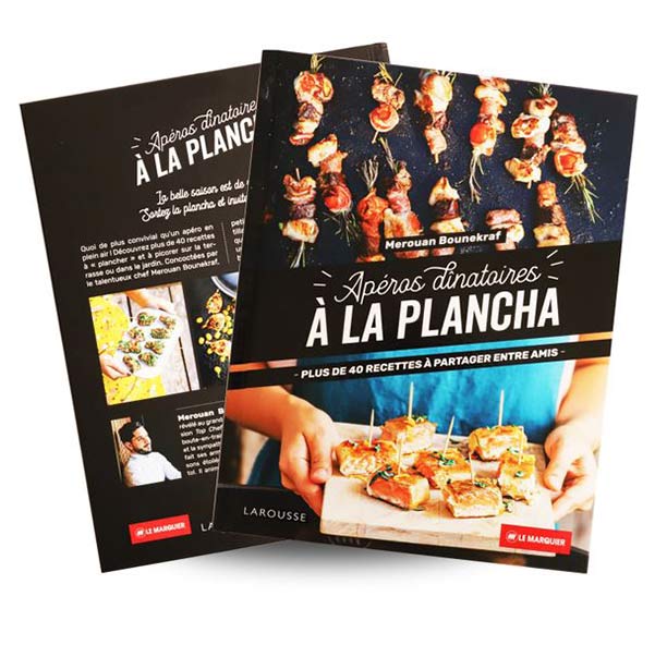 Livre de 40 recettes illustrées Le Marquier : Apéros Dînatoires à la plancha