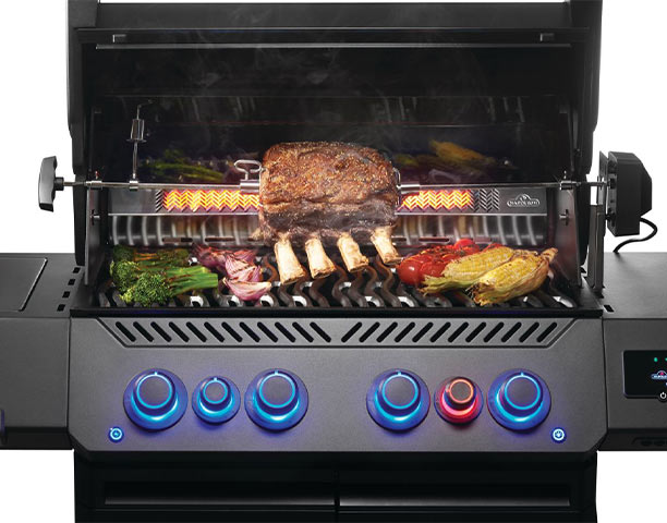 Surface de cuisson en fonte d'inox du Prestige 500 Phantom connecté