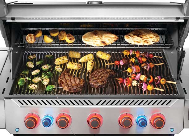 Surface de cuisson en inox du Prestige 665 connecté