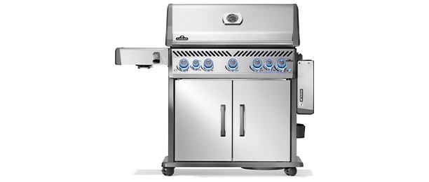 1 tablette latérale rabattable sur le Rogue PRO-S 625 RSIB Inox Napoléon