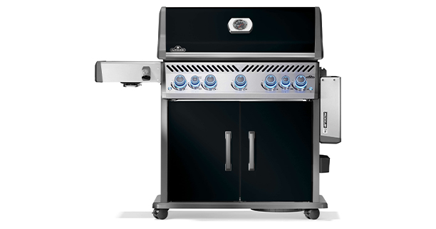 Barbecue Rogue PRO-S 625 RSIB Noir Napoléon avec 1 tablette latérale rabattable