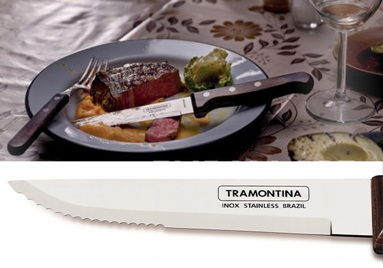 Ménagère 48 pièces avec couteaux à steak en acier inoxydable carré